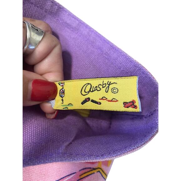 Anne Ormsby Quasby Beach Themed Tote Bag Hawaiian Shirt Novelty Canvas Large - Picture 11 of 12